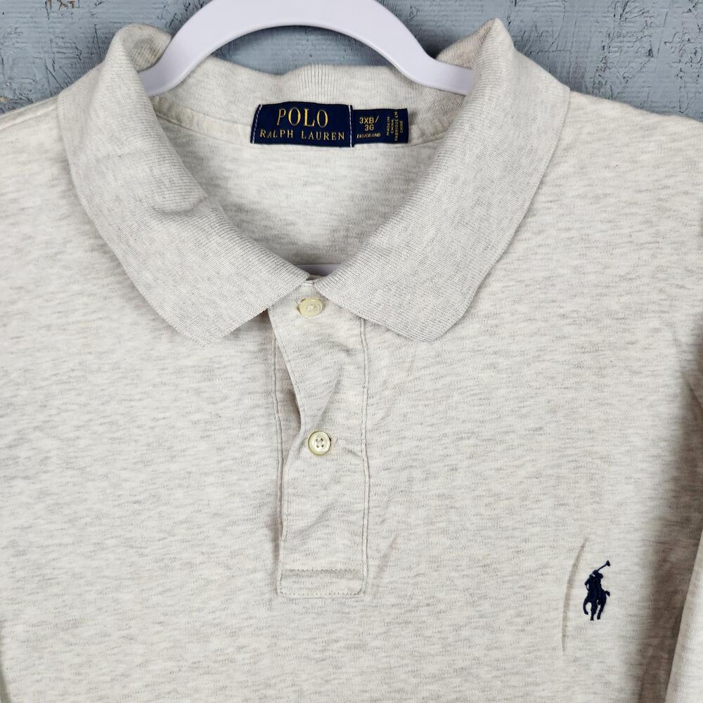 Polo Ralph Lauren Polo Shirt Mens 3XB Heather Gray Big Tall Small Pony Logo Golf
